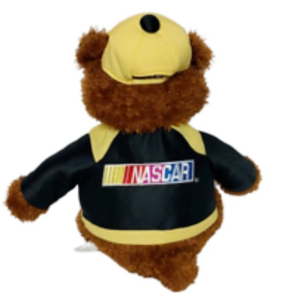 NASCAR Racing Teddy Bear Black Yellow Jacket 16" - Picture 3 of 6